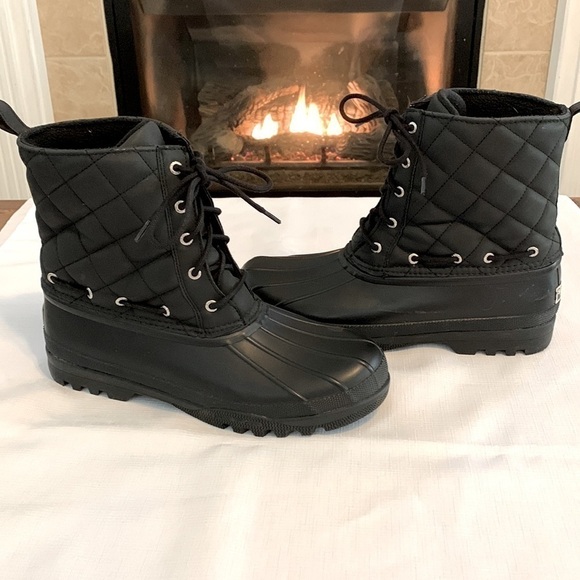 SPERRY Top Siders Boots, Size 10, Black. - Picture 2 of 6